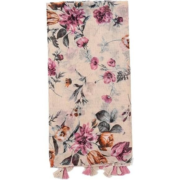 Floral Bohemian Scarf for Women Lightweight Floral Printed Scarf Festival - Picture 5 of 6
